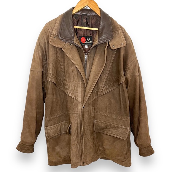 Brown Vintage Oversized Leather Jacket - Picture 3 of 9